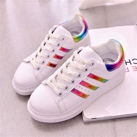 rainbow adidas dupe sneakers
